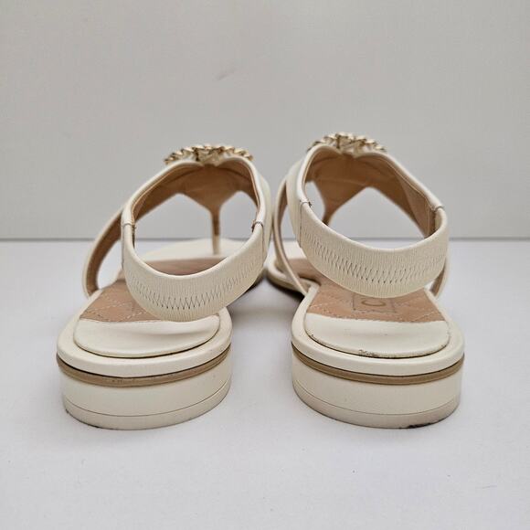 Chanel 21S White Leather Chain CC Sandals EU 37.5 / US 7.5 - Picture 5 of 8